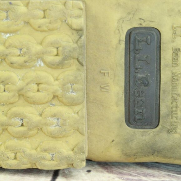 LL Bean Brown Leather 8" Lace Up Round Toe Unlined Ankle Duck Boots Size 8 M - Picture 9 of 10